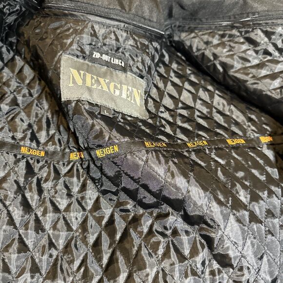 NexGen Motorcycle Jacket Black Purple Waterproof Nylon Zip Out Liner Large - Picture 12 of 16